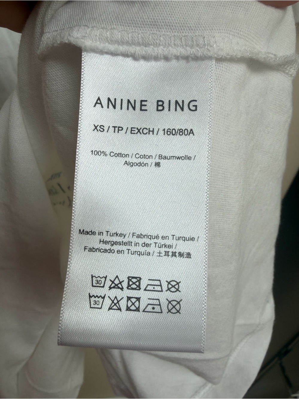 Anine Bing Classic White Logo T-Shirt - Picture 6 of 6